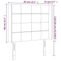 Zagłówek do łóżka z LED, taupe, 83x16x118/128 cm, tkanina Lumarko!