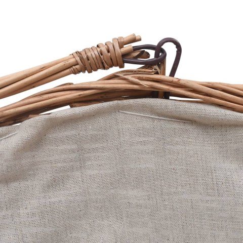 Koszyk na drewno z uchwytem, 60x44x55 cm, naturalna wiklina Lumarko!