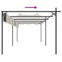 Pergola ze zwijanym dachem, kremowa, 589x292x230 cm Lumarko!