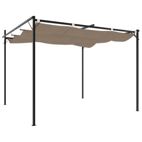 Pergola ze zwijanym dachem, taupe, 295x292x230 cm Lumarko!