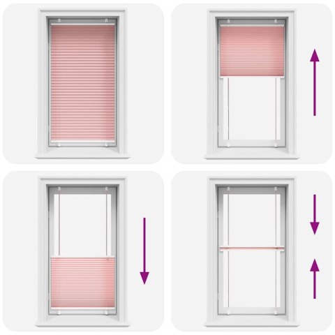 Roleta plisowana różowa 75x150 cm Szerokość tkaniny 74,4 cm Lumarko!