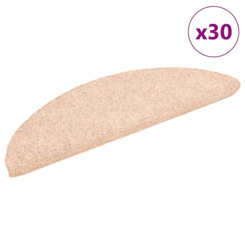 Maty na schody samoprzylepne 30 szt. Kremowe 56x17x3 cm Lumarko!
