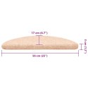 Maty na schody samoprzylepne 30 szt. Kremowe 56x17x3 cm Lumarko!