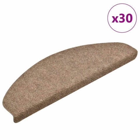 Maty na schody samoprzylepne 30 szt. Kremowe 65x21x4 cm Lumarko!