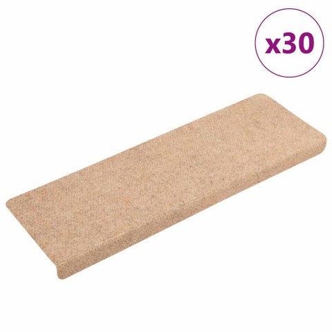 Maty na schody samoprzylepne 30 szt. Kremowe 65x21x4 cm Lumarko!
