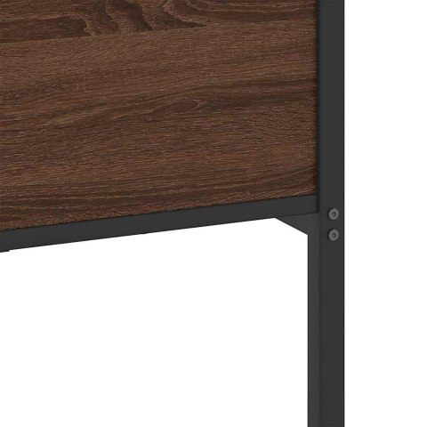 Metalowa rama łóżka, bez materaca, brązowy dąb, 180x200 cm Lumarko!