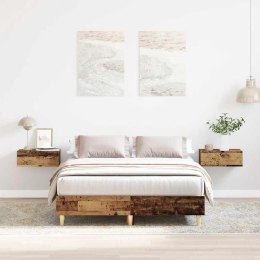 Rama łóżka bez materaca Stare drewno 140x190 cm Drewno klejone Lumarko!