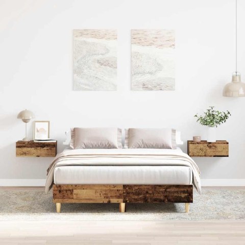 Rama łóżka bez materaca Stare drewno 140x190 cm Drewno klejone Lumarko!