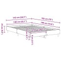 Rama łóżka bez materaca Stare drewno 140x190 cm Drewno klejone Lumarko!