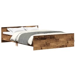 Rama łóżka bez materaca Stare drewno 140x190cm Drewno klejone Lumarko!