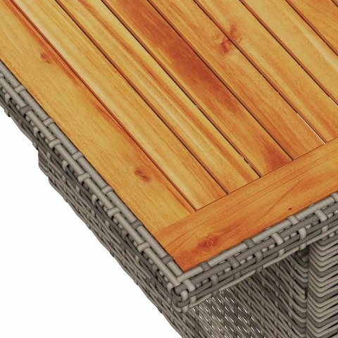 6-cz. zestaw mebli z poduszkami, szary, polirattan i akacja Lumarko!