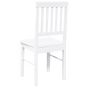 Krzesła do jadalni 2 szt. Białe lite drewno gumowe Lumarko!