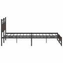 Metalowa rama łóżka, bez materaca, brązowy dąb, 200x200 cm Lumarko!