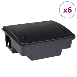 Pułapki na myszy 6 szt. Czarne 23x19x9,5 cm Lumarko!