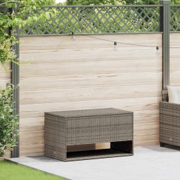 Skrzynka na poduszki ogrodowe Szara 100x55x55,5 cm Polirattan Lumarko!