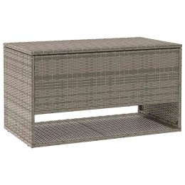 Skrzynka na poduszki ogrodowe Szara 100x55x55,5 cm Polirattan Lumarko!
