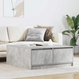 Stolik kawowy z szufladami Betonowy szary 100x100x40 cm Lumarko!