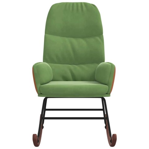 Fotel bujany, jasnozielony, tapicerowany aksamitem Lumarko!