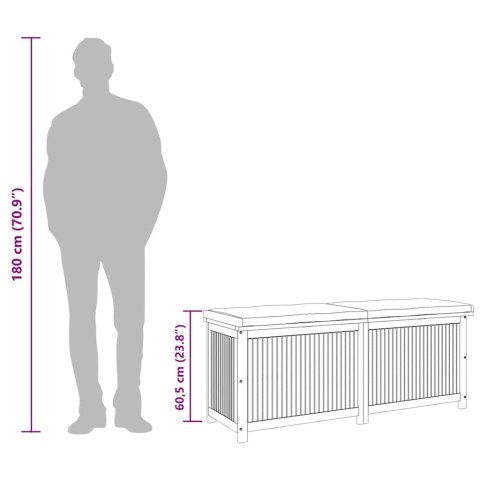 Skrzynka na poduszki ogrodowe lite drewno akacjowe Lumarko!