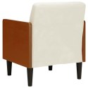 Sofa Fotel z Podłokietnikami Kremowy 55 cm Aksamit Lumarko!