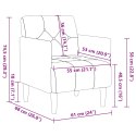 Sofa Fotel z Podłokietnikami Kremowy 55 cm Aksamit Lumarko!