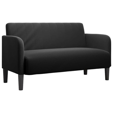 Sofa dwuosobowa czarna 109 cm aksamitna Lumarko!