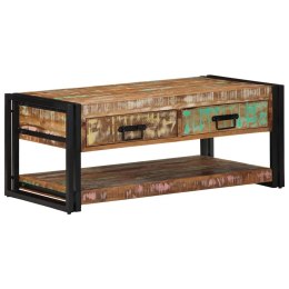 Stolik kawowy wielokolorowy 90x50x38 cm lite drewno odzyskane Lumarko!