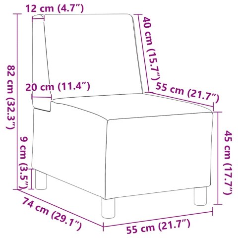 VidaXL Modułowa sofa bez podłokietników Jasnoszary
