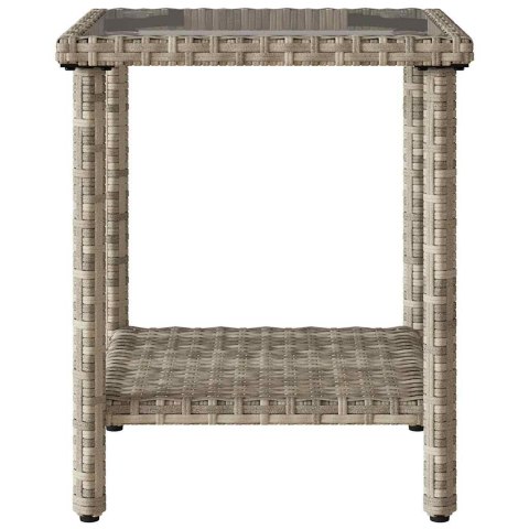 Sofa ogrodowa ze stołem i poduszkami w kształcie litery L Lumarko!