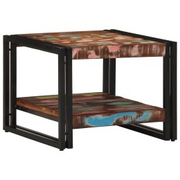 Stolik kawowy wielokolorowy 50x50x38 cm lite drewno odzyskane Lumarko!