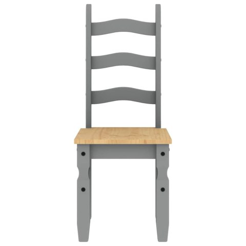 3-częściowy zestaw jadalny „Panama" Szary lite drewno sosnowe Lumarko!