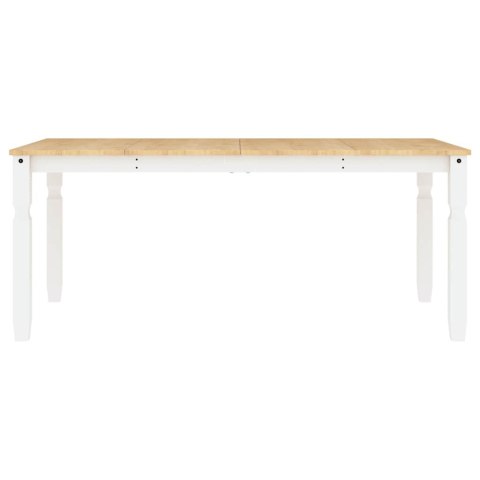 5-częściowy zestaw jadalny „Panama" białe lite drewno sosnowe Lumarko!