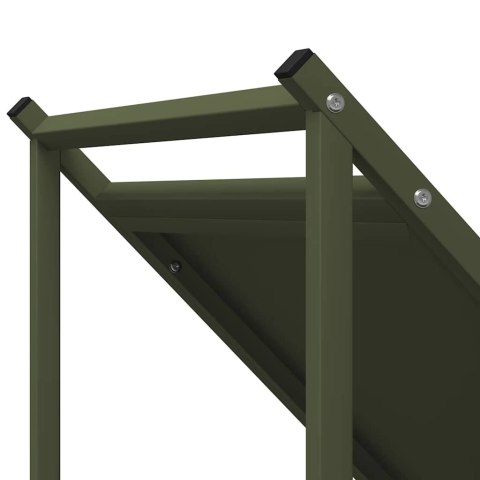 Stojak na drewno opałowe Oliwkowy Stal walcowana na zimno Lumarko!