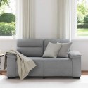 Sofa 2-osobowa Jasnoszara 120 cm Tkanina Lumarko!