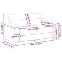 Sofa 2-osobowa Jasnoszara 120 cm Tkanina Lumarko!