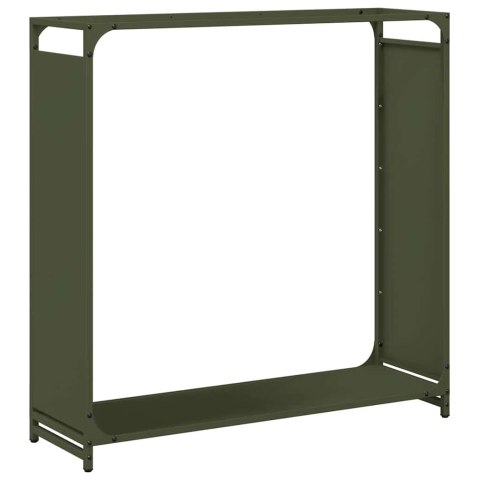 Stojak na drewno opałowe Oliwkowo-zielony 90x28x90 cm Lumarko!