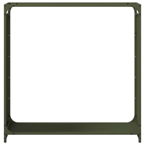 Stojak na drewno opałowe Oliwkowo-zielony 90x28x90 cm Lumarko!