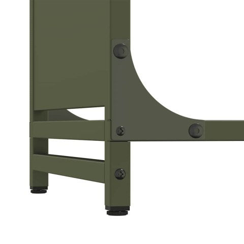 Stojak na drewno opałowe Oliwkowo-zielony 90x28x90 cm Lumarko!