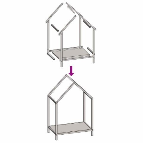 Stojak na drewno opałowe, czarny, 40x25x60 cm Lumarko!
