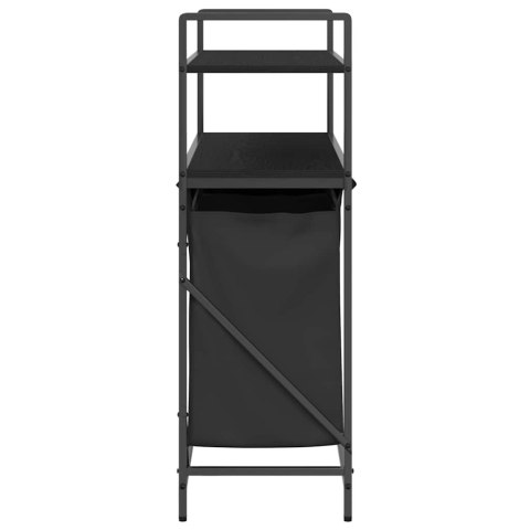 Kosz na pranie 3 przegrody z półkami, czarny dąb Lumarko!