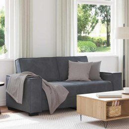 Sofa 2-osobowa, ciemnoszary, 140 cm, tapicerowana aksamitem Lumarko!