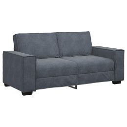 Sofa 2-osobowa, ciemnoszary, 140 cm, tapicerowana aksamitem Lumarko!