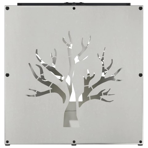 Stojak na drewno opałowe 40x40x40 cm Stal nierdzewna Lumarko!