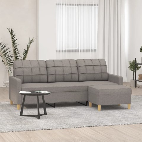 3-osobowa sofa z podnóżkiem, taupe, 180 cm, tkaniną Lumarko!