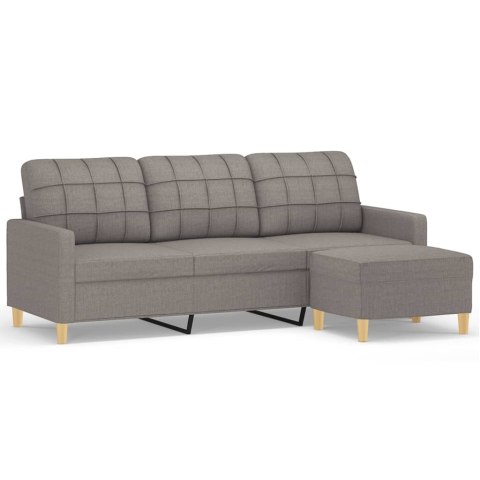 3-osobowa sofa z podnóżkiem, taupe, 180 cm, tkaniną Lumarko!