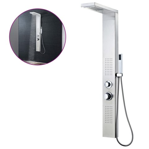 Panel prysznicowy ze stali nierdzewnej, kwadratowy Lumarko!