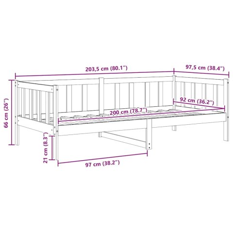  Łóżko dzienne, lite drewno sosnowe, 90x200 cm Lumarko!
