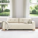 Sofy Beżowa Materiał Duża Wygodne Sofa 3-osobowa Prostokątna Lumarko!