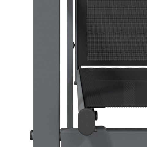 5-cz. zestaw mebli do ogrodu, czarny, textilene i stal Lumarko!