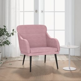 Fotel, różowy, 63x76x80 cm, obity aksamitem Lumarko!